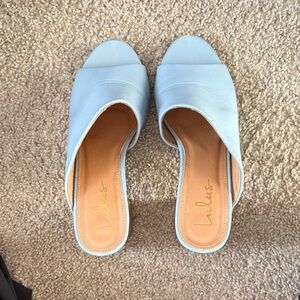 Lulu's Sky Blue Women's Mules